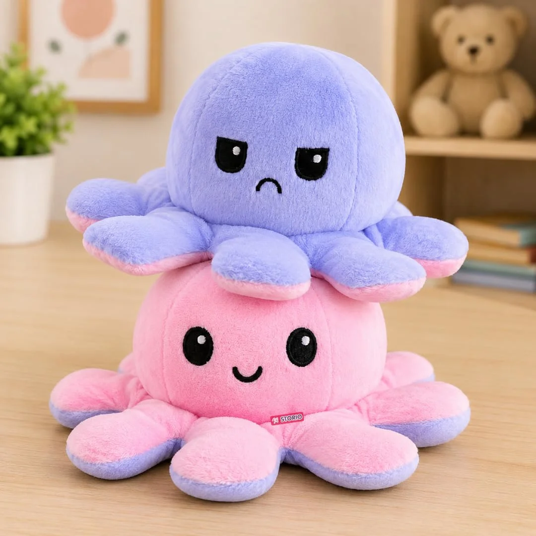 Reversible Octopus Plush Toy – Soft Stuffed Plushie for Kids