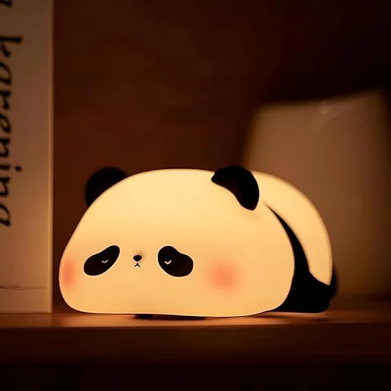 Lying Panda Silicone LED Night Light – Touch Sensor Color Changing Lamp