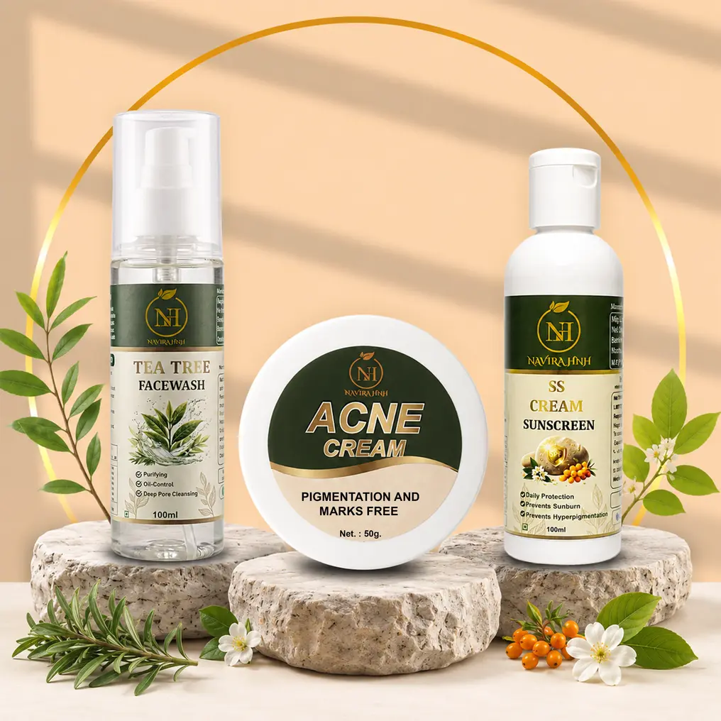 SS Cream Sunscreen | Tea Tree Facewash & Acne Cream | Exclusive Festive Combo